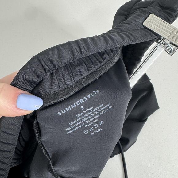 Summersalt The Sea to Shore Swim Shorts Womens Small Sea Urchin Black Cover-Up - Picture 7 of 10